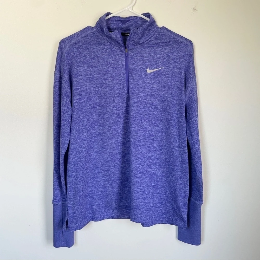 Nike running purple/blue quarter zip top